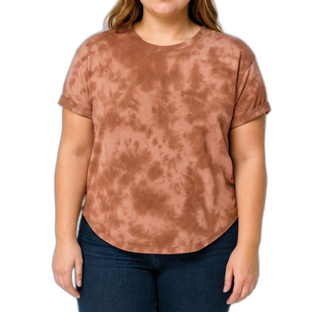 Cupio Blush Tie-Dye Shirt in Rust | Size Large